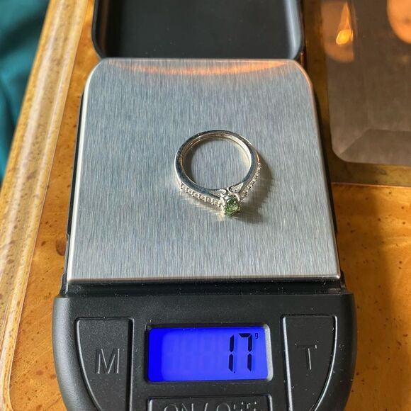 Genuine Green Apatite Sterling Silver Ring Size 6 - Picture 8 of 8